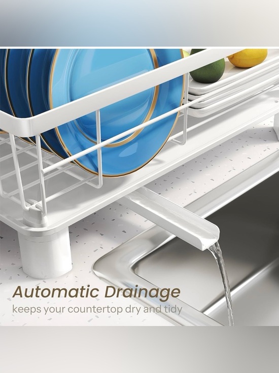 SNTD Dish Drying Rack-white - Picture 4 of 10